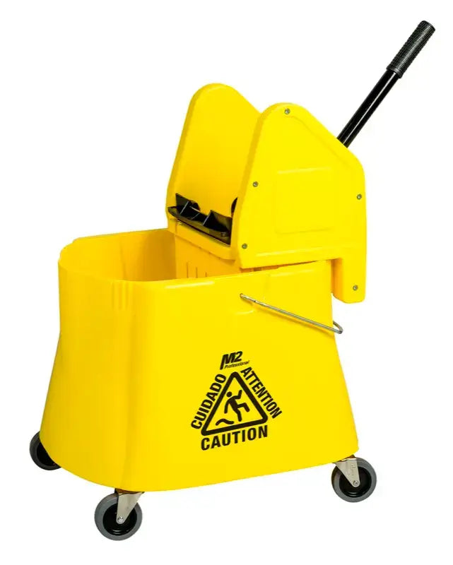 Elephant Down Press Mop Bucket Combo 40Qt/37L, Elephant down press mop bucket, 40 qt mop bucket, 37L mop bucket, industrial mop bucket, heavy-duty cleaning equipment, janitorial mop bucket, commercial sanitation supplies, down press wringer bucket, professional cleaning solutions, best mop bucket for commercial use, smooth-rolling mop bucket, non-marking casters, ergonomic mop bucket, high-capacity mop bucket, Canada, USA