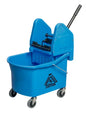 32 Qt. Grizzly Down Press Combo, Grizzly down press combo, commercial mop bucket, 32 qt mop bucket, 30L mop bucket, heavy-duty mop bucket, janitorial mop bucket, industrial cleaning equipment, high-capacity mop bucket, down press wringer, professional cleaning supplies, commercial sanitation, mop bucket with wheels, non-marking casters, Canada, USA, best mop bucket for janitorial use