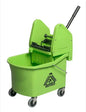 32 Qt. Grizzly Down Press Combo, Grizzly down press combo, commercial mop bucket, 32 qt mop bucket, 30L mop bucket, heavy-duty mop bucket, janitorial mop bucket, industrial cleaning equipment, high-capacity mop bucket, down press wringer, professional cleaning supplies, commercial sanitation, mop bucket with wheels, non-marking casters, Canada, USA, best mop bucket for janitorial use