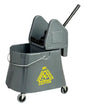 Elephant Down Press Mop Bucket Combo 40Qt/37L, Elephant down press mop bucket, 40 qt mop bucket, 37L mop bucket, industrial mop bucket, heavy-duty cleaning equipment, janitorial mop bucket, commercial sanitation supplies, down press wringer bucket, professional cleaning solutions, best mop bucket for commercial use, smooth-rolling mop bucket, non-marking casters, ergonomic mop bucket, high-capacity mop bucket, Canada, USA