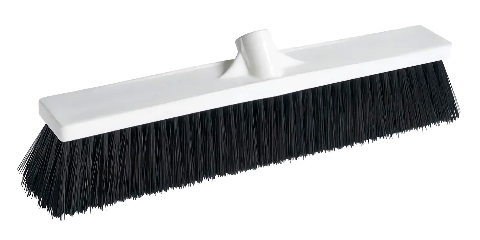 Food Service Push Broom Black, Food Service Push Broom, food service push broom, multi-color bristle broom, restaurant floor broom, heavy-duty kitchen broom, food industry cleaning tools, commercial push broom, sanitary push broom, industrial food service broom, Canada & USA janitorial supplies, color-coded cleaning broom