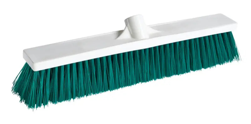 Food_Service_Push_Broom_Green, Food Service Push Broom , food service push broom, multi-color bristle broom, restaurant floor broom, heavy-duty kitchen broom, food industry cleaning tools, commercial push broom, sanitary push broom, industrial food service broom, Canada & USA janitorial supplies, color-coded cleaning broom