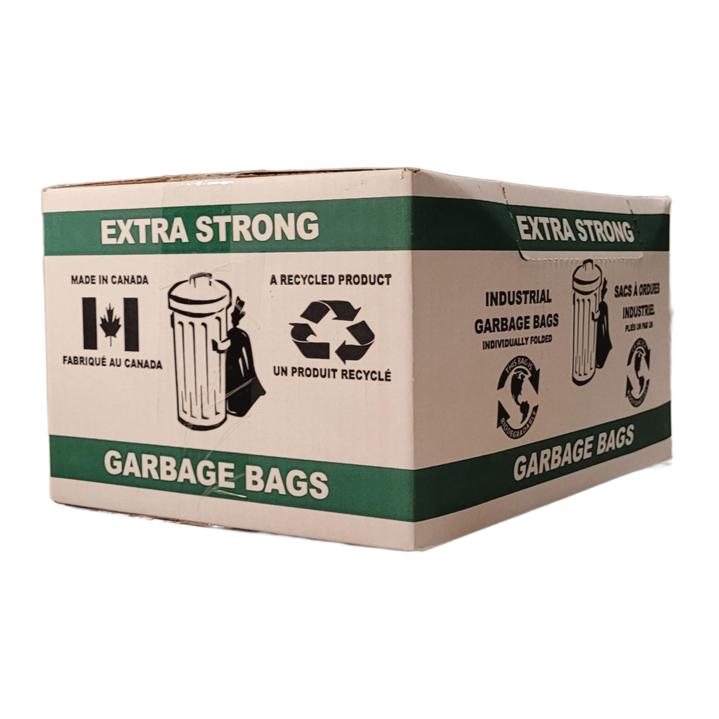 Garbage Bags- Extra Strong Black, extra strong garbage bags, heavy-duty trash bags, black garbage bags, large trash bags, 42x48 garbage bags, commercial waste bags, industrial trash bags, bulk garbage bags, tear-resistant trash bags, construction trash bags