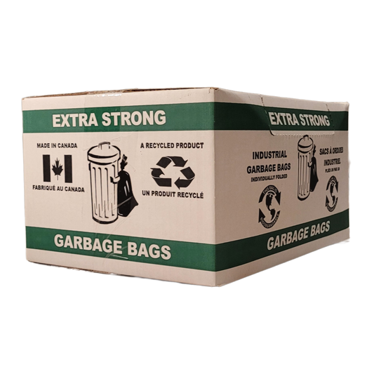 Garbage Bags- Extra Strong Black, extra strong garbage bags, heavy-duty trash bags, black garbage bags, large trash bags, 42x48 garbage bags, commercial waste bags, industrial trash bags, bulk garbage bags, tear-resistant trash bags, construction trash bags