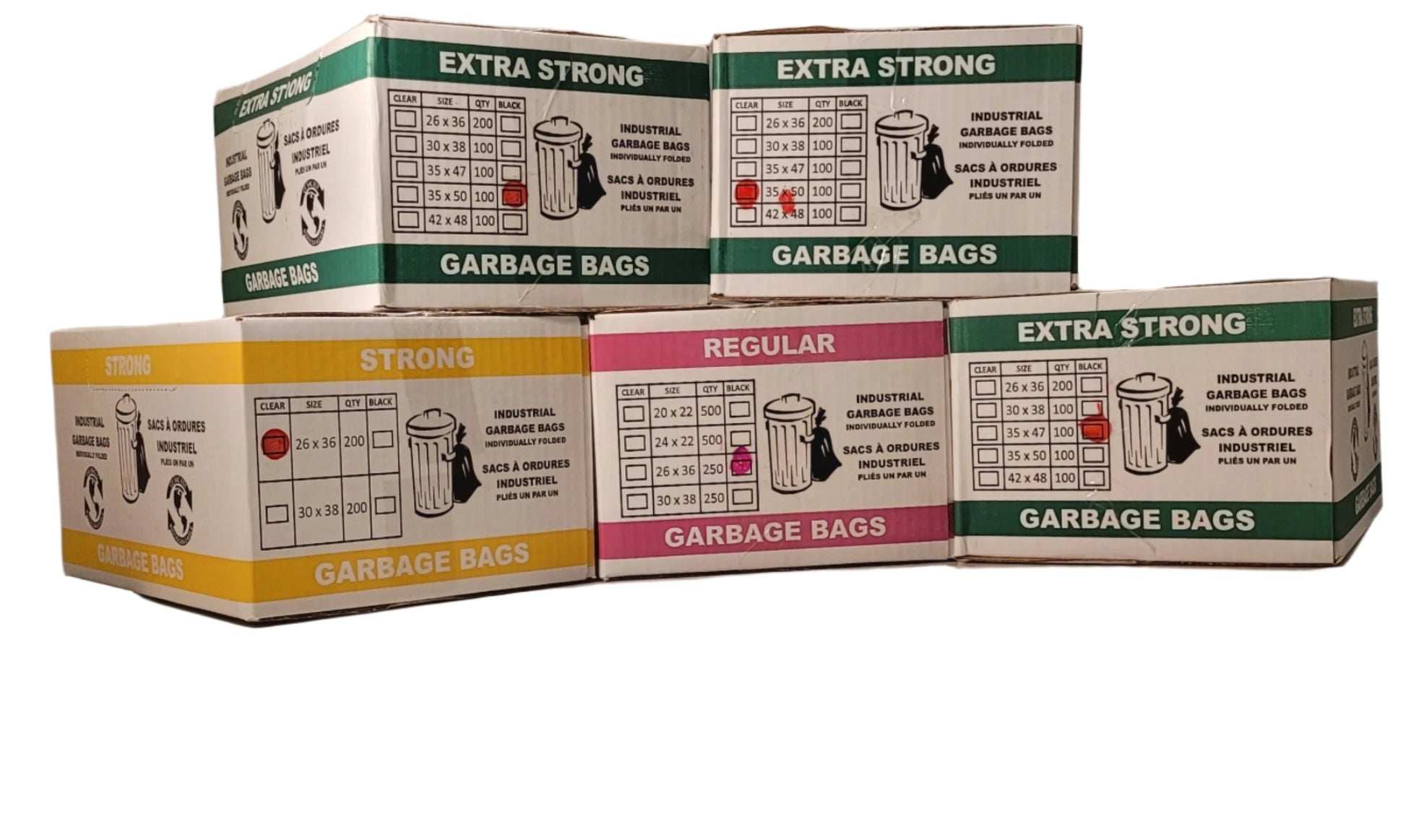 Garbage_bags, black garbage bags, heavy-duty trash bags, 42x48 garbage bags, industrial waste bags, commercial trash bags, large capacity garbage bags, leak-proof trash bags, puncture-resistant garbage bags