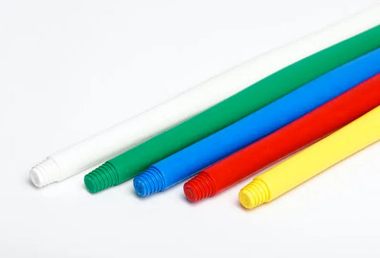 MonoBlock Short Plastic Handle 57", plastic handle 57 inch, durable mop handle Canada, industrial cleaning handle USA, lightweight broom handle, monoblock plastic handle, ergonomic cleaning handle, janitorial supply handle, high-quality plastic handle, commercial mop handle, heavy-duty cleaning handle