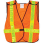 Safety Vests Orange, high visibility safety vest, orange polyester vest, industrial work vest, construction safety vest, warehouse safety gear, reflective workwear, traffic control vest, safety apparel Canada USA, ANSI compliant safety vest, durable work vest