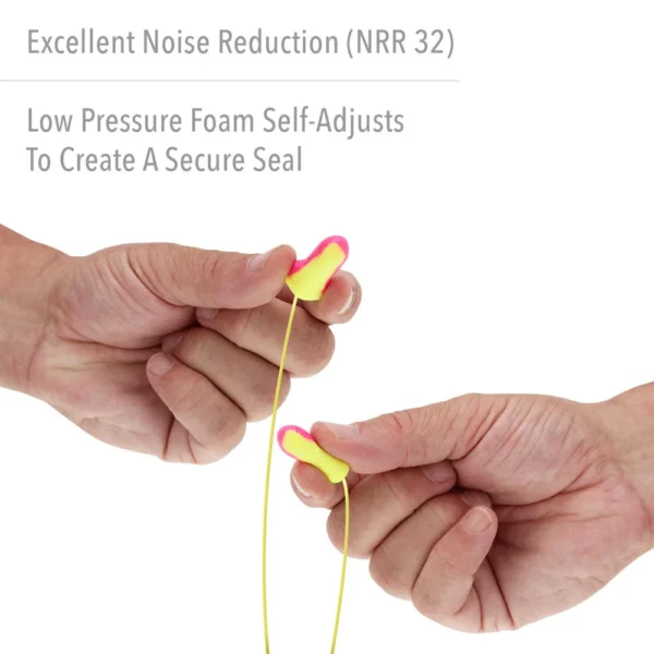 Disposable Ear Plug - Honeywell Laser Lite Corded Foam Earplugs, 100 Pair Pack - Image 4