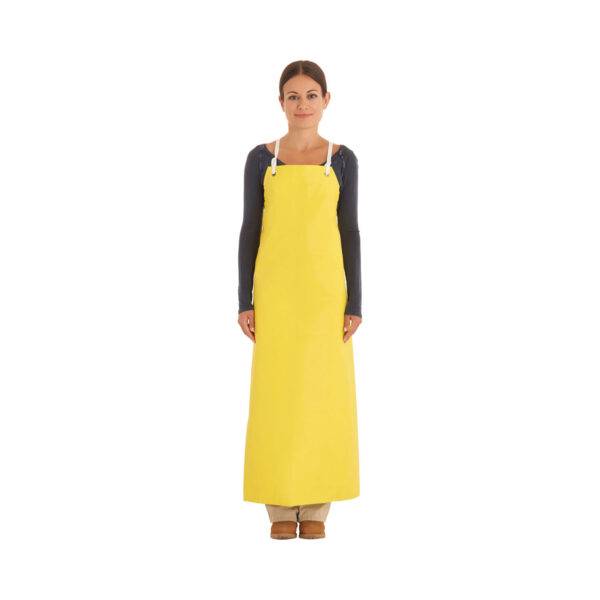Reinforced Heavy-Duty Apron, Neoprene, 45" L x 35" W, Yellow