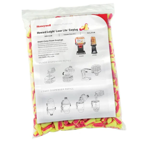 Howard Leight™ Laser Lite® Single-Use Earplugs, Bulk Uncorded - Polybag 200 Pairs - Image 4